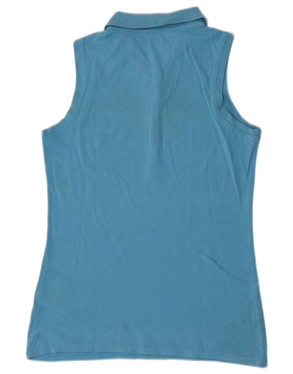 Diadora Polo sans manches pour femme UK 14 Large Bleu Coton