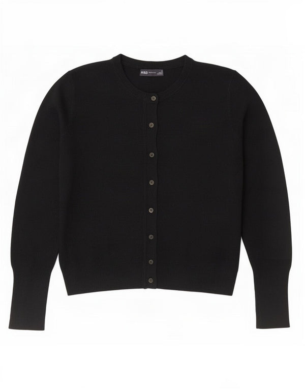 Marks & Spencer Pull Cardigan Femme UK 12 Medium Noir Viscose