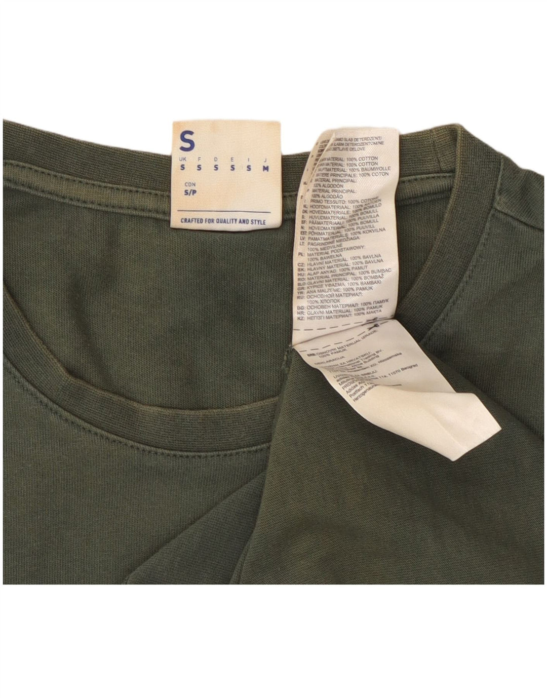 REEBOK T-Shirt Graphique Classique Homme Petit Vert Coton