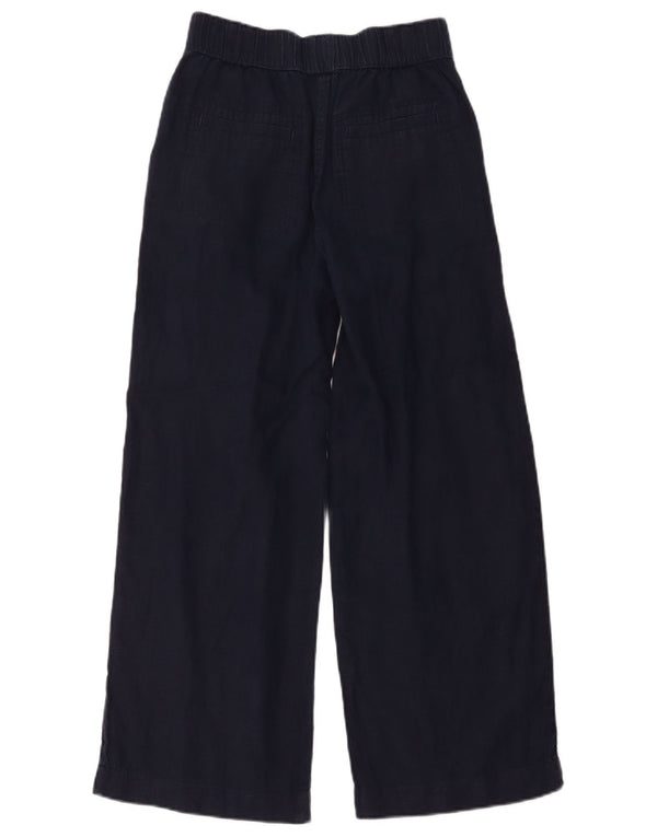 Marks & Spencer Pantalon chino taille haute pour femme UK 8 Small W28 L26 Navy Bl