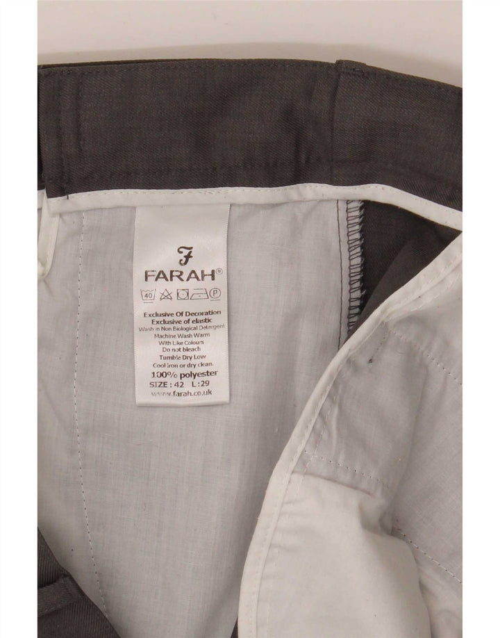 Farah Pantalon Chino Droit Homme W42 L29 Gris Polyester