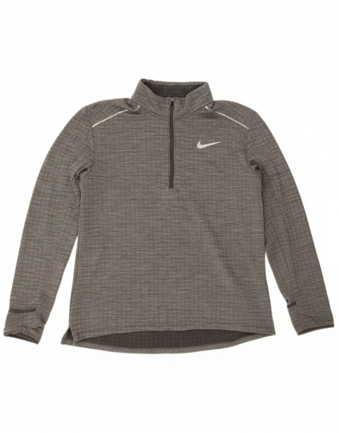 Nike Haut de survêtement à col zippé pour homme Grand polyester moucheté gris