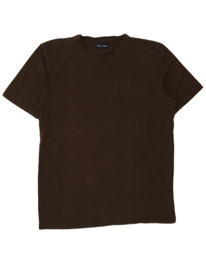 MASSIMO DUTTI T-Shirt Homme Haut Large Marron