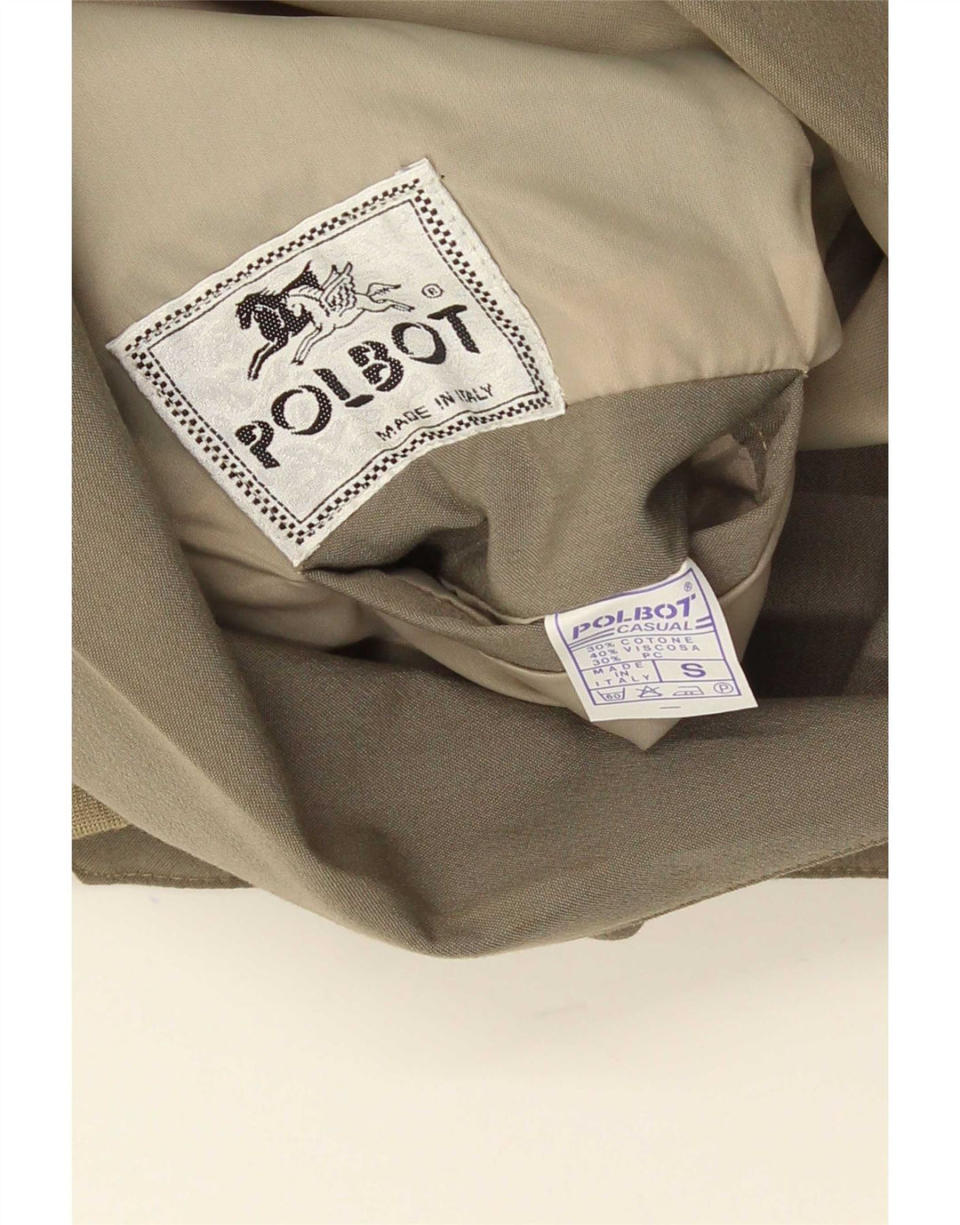 Polbot Veste Bomber Coupe Ample pour Homme UK 36 Petit Kaki Coton