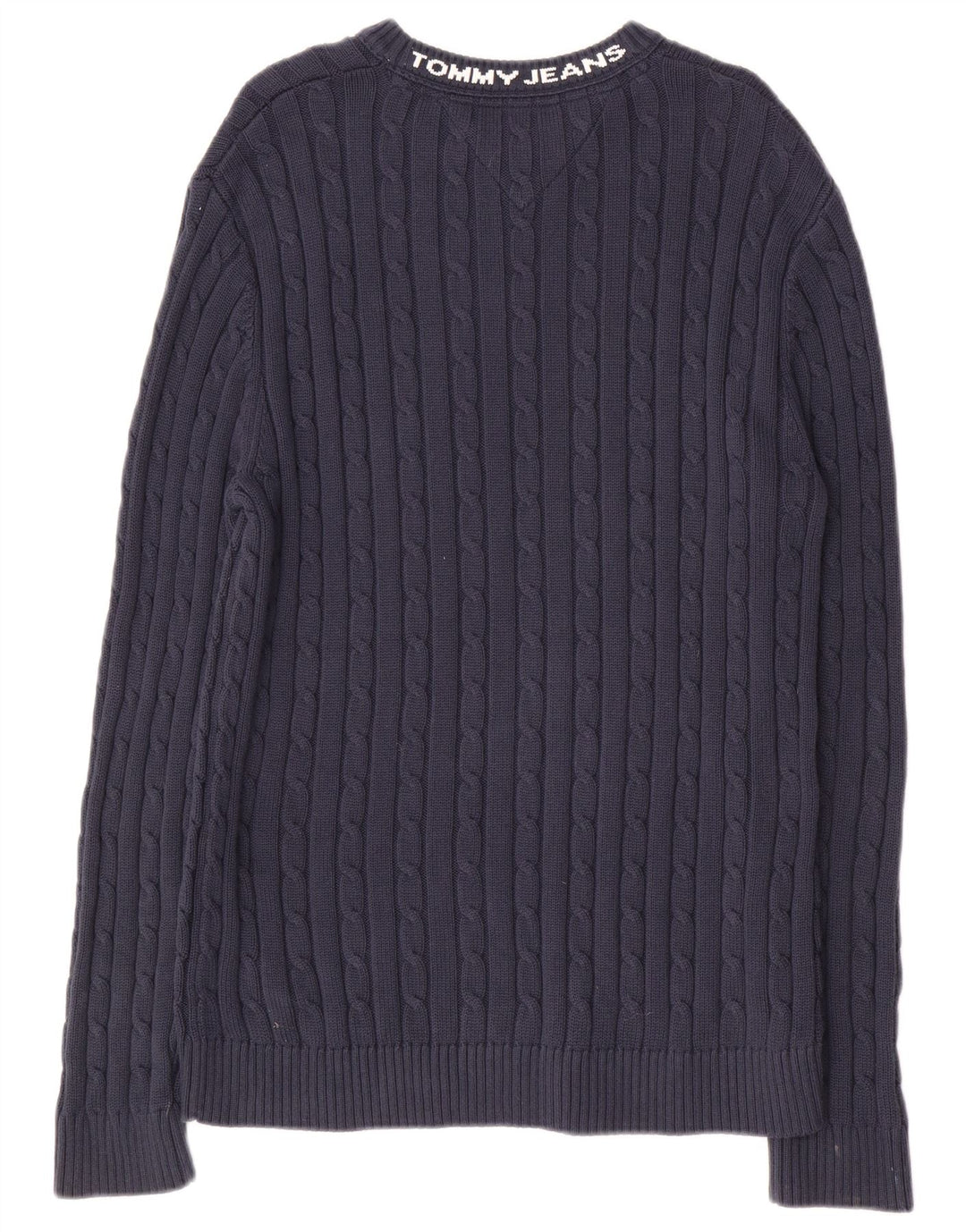TOMMY HILFIGER Pull Graphique Ras du Cou Homme Bleu Marine Moyen