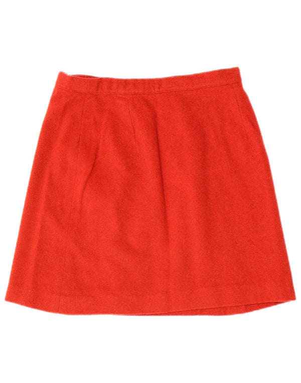 vintage Femme Mini Jupe Portefeuille W26 Petit Marron