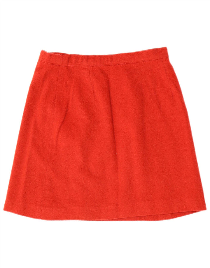 vintage Femme Mini Jupe Portefeuille W26 Petit Marron