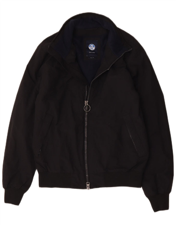 North Sails Veste Bomber Slim Fit Homme UK 38 Bleu Marine Moyen Polyamide