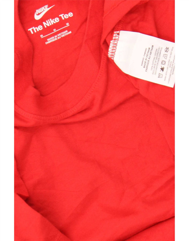 Nike Homme T-Shirt Graphique Haut Rouge Moyen Coton