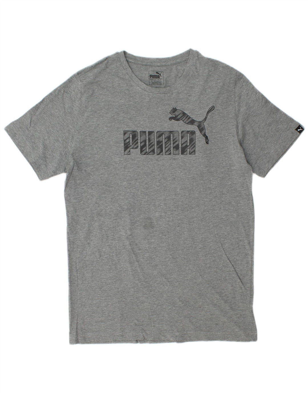 Puma Tee-Shirt Graphique Homme Gris Moyen Moucheté