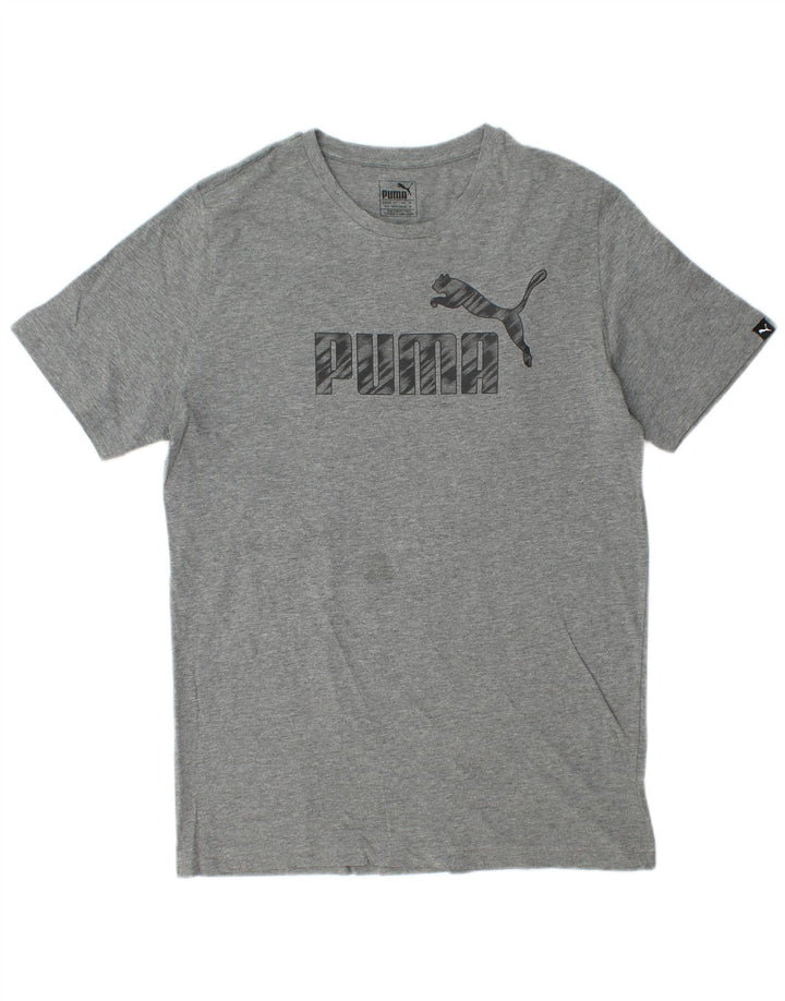 Puma Tee-Shirt Graphique Homme Gris Moyen Moucheté