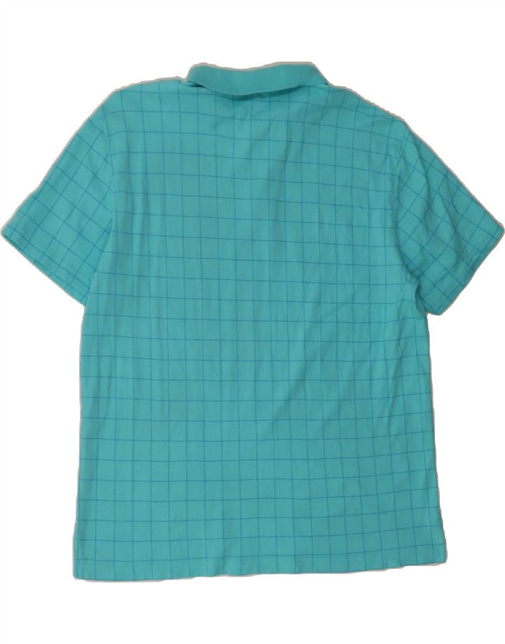 IZOD Mens Polo Shirt XL Blue Check Vintage Izod and Second-Hand Izod from Messina Hembry 