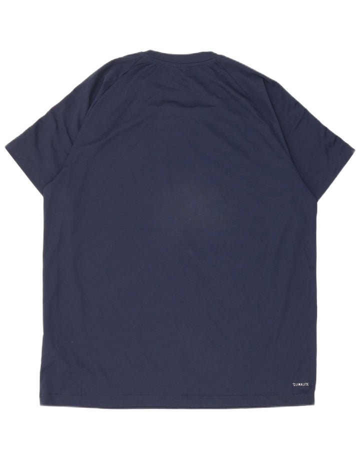 Adidas Homme Climalite T-Shirt Top XL Bleu Marine Polyester