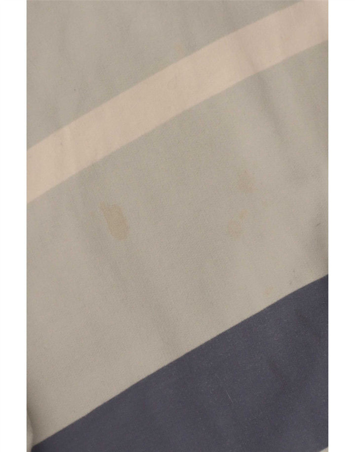 Ellesse Homme Sweatshirt Jumper Bleu Moyen Rayé Coton