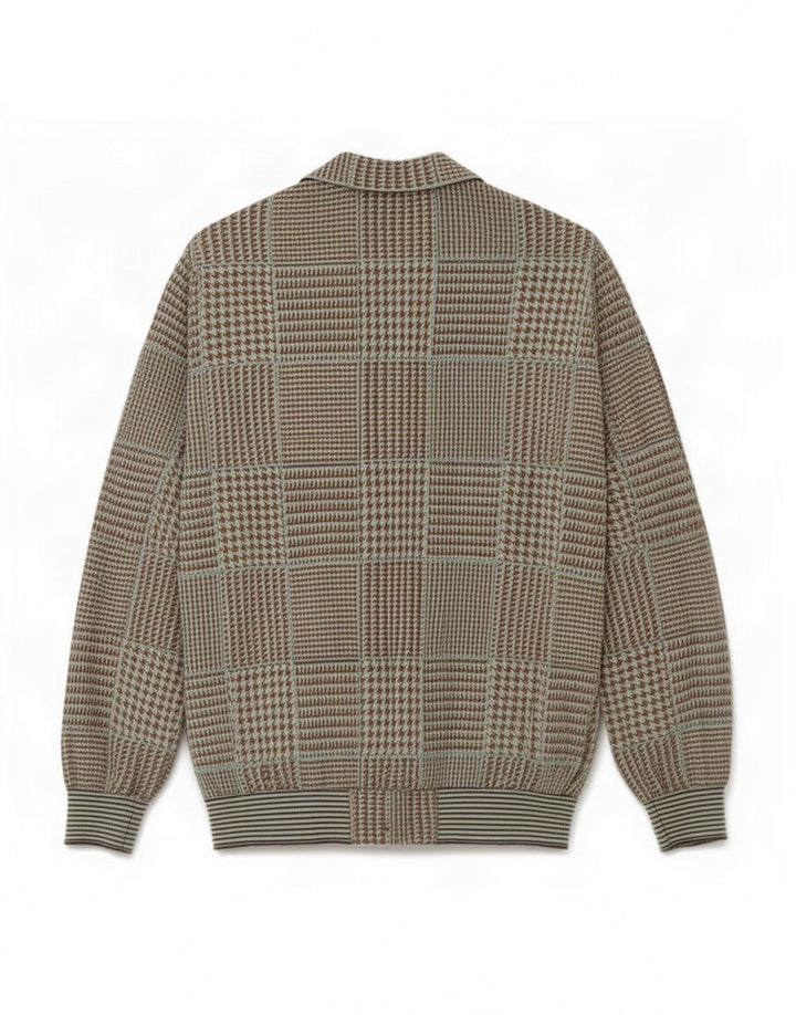 Liola Femme Cardigan Top UK 44 Marron Moyen Pied-de-Poule
