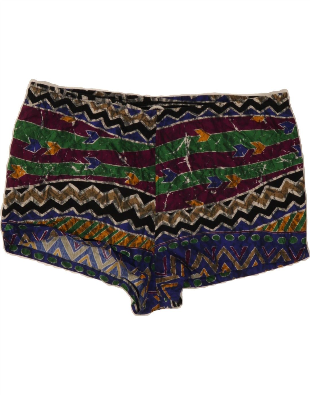 VINTAGE Womens Casual Shorts IT 52 2XL Multicoloured Cotton Vintage Vintage and Second-Hand Vintage from Messina Hembry 