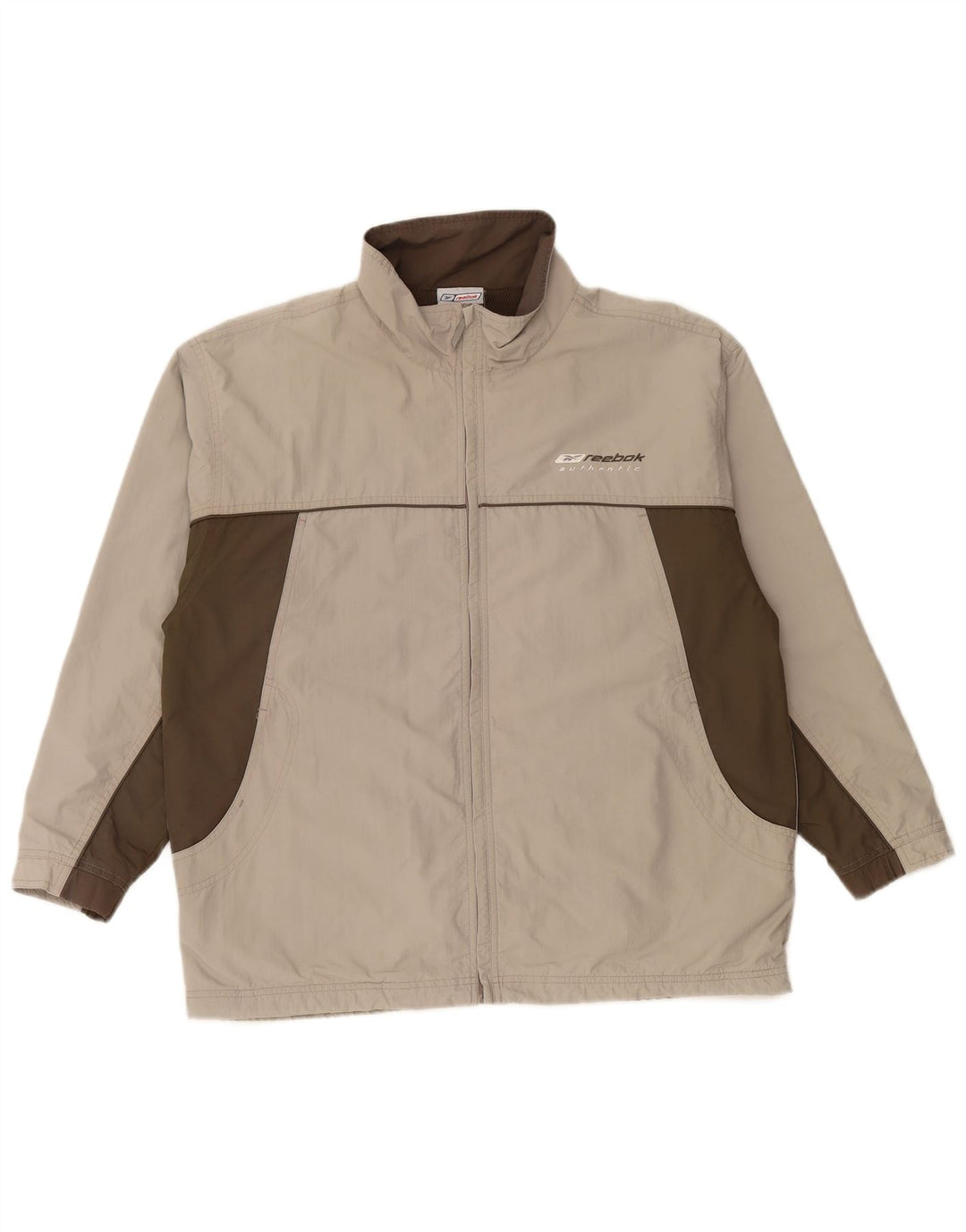 REEBOK Veste de Survêtement Coupe Ample Homme XS Gris Colorblock