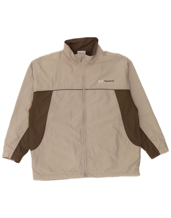 REEBOK Veste de Survêtement Coupe Ample Homme XS Gris Colorblock