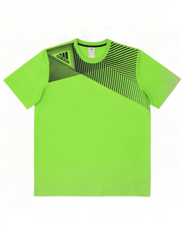 Adidas T-Shirt Homme Top XL Vert Géométrique Polyester