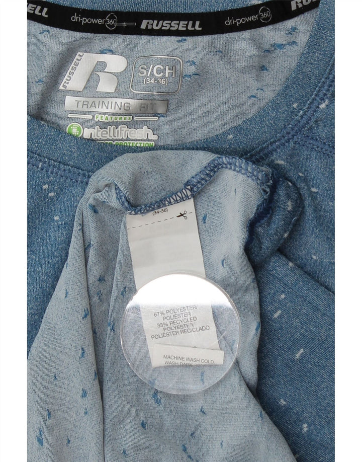RUSSELL ATHLETIC T-shirt Dri-Power pour homme en polyester moucheté petit bleu