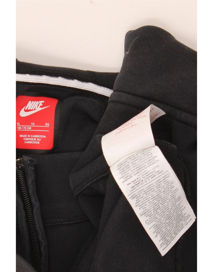NIKE Pull à capuche zippé pour garçon 13-14 ans XL Noir Coton