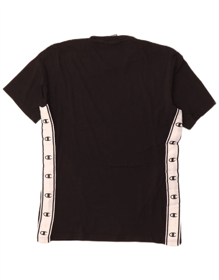 CHAMPION T-Shirt Graphique Homme Grand Noir Colorblock Coton