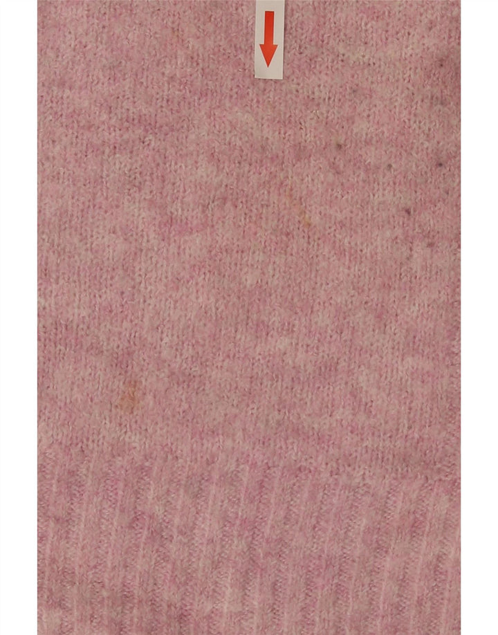 Marks & Spencer Pull ras du cou pour femme en acrylique moucheté rose petit