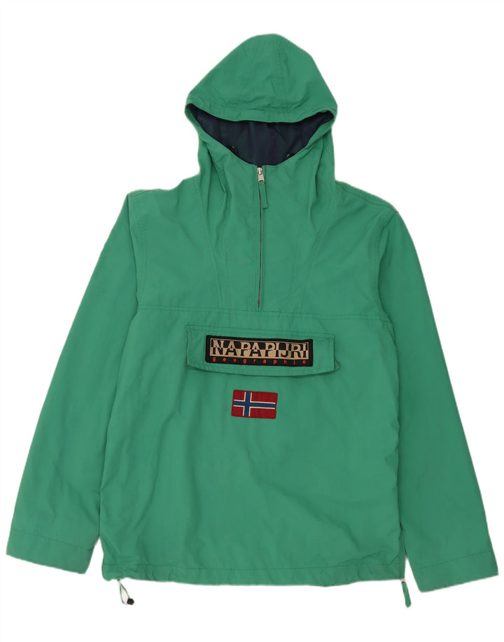Napapijri Veste Anorak Graphique Femme UK 14 Vert Moyen Polyamide