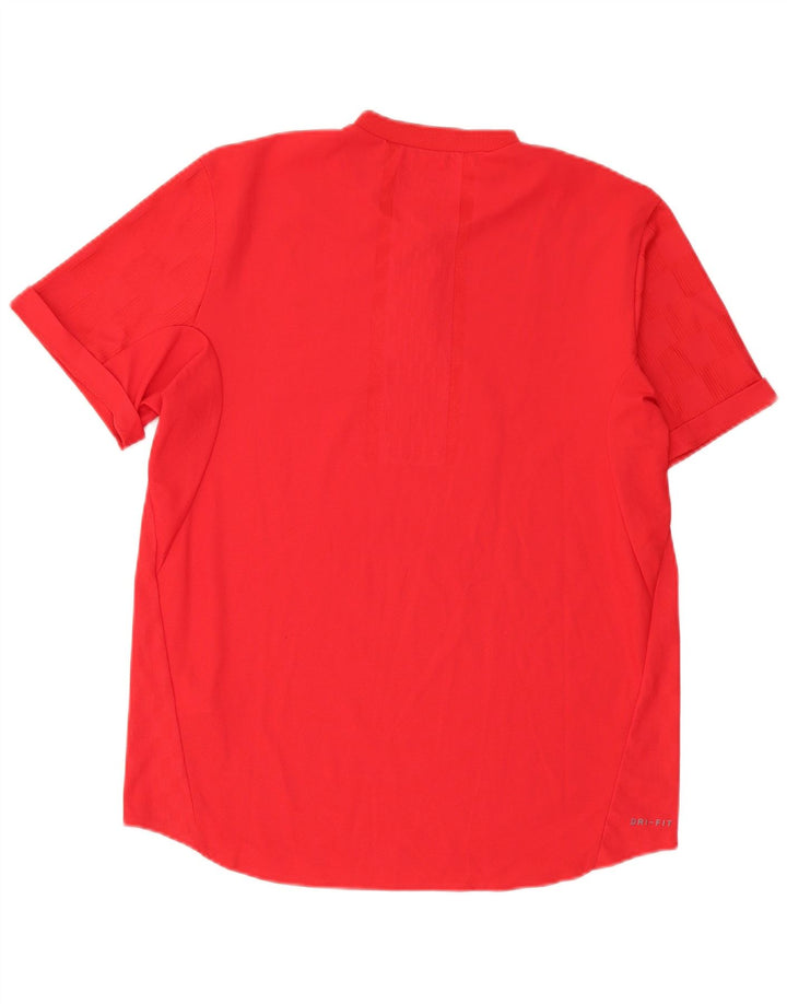 Nike Hommes Dri Fit T-Shirt Haut Large Rouge Polyester