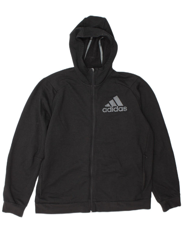 Adidas Pull à capuche zippé graphique pour homme XL Gris Polyester