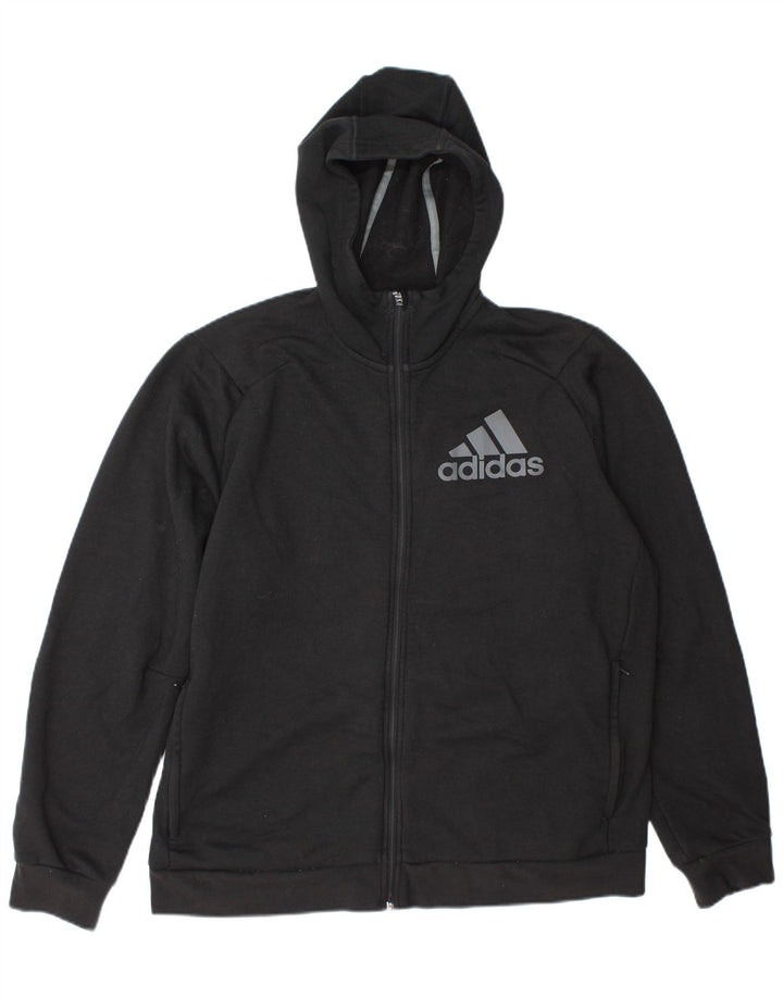 Adidas Pull à capuche zippé graphique pour homme XL Gris Polyester