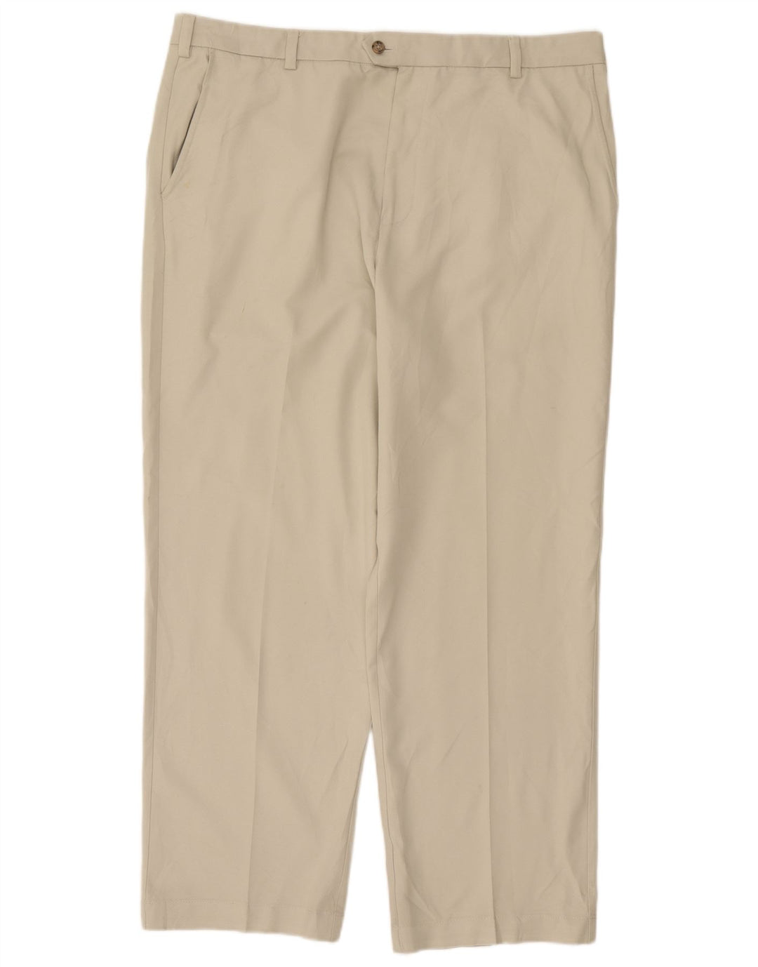 Izod Pantalon Chino Droit Homme W36 L32 Blanc Cassé Polyester