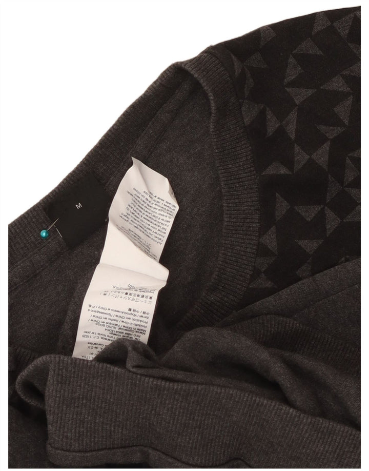 Hugo Boss Sweat-shirt pour femme en coton géométrique gris moyen UK 44