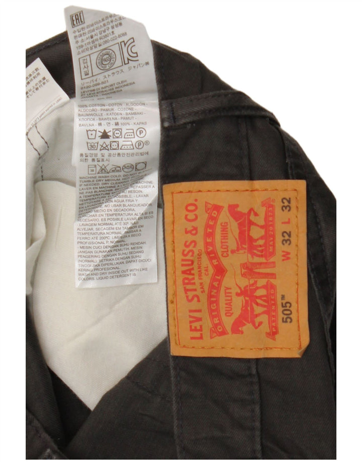 LEVI'S Pantalon décontracté droit 505 W32 L32 Homme Gris Coton