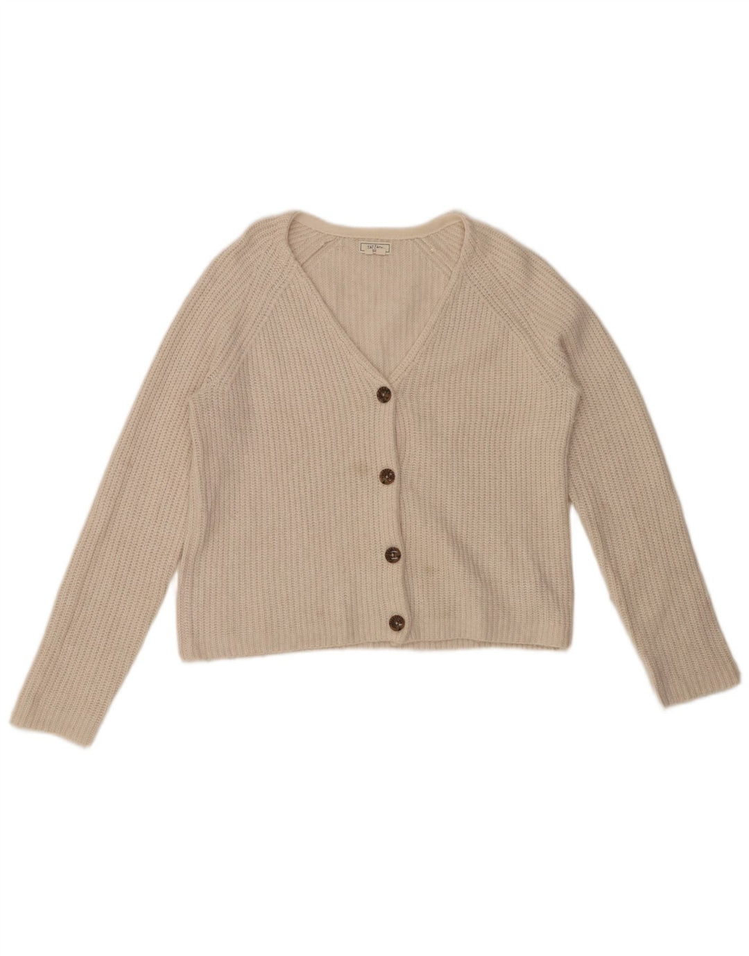 FAT FACE Cardigan court surdimensionné pour femme UK 10 Petit nylon blanc