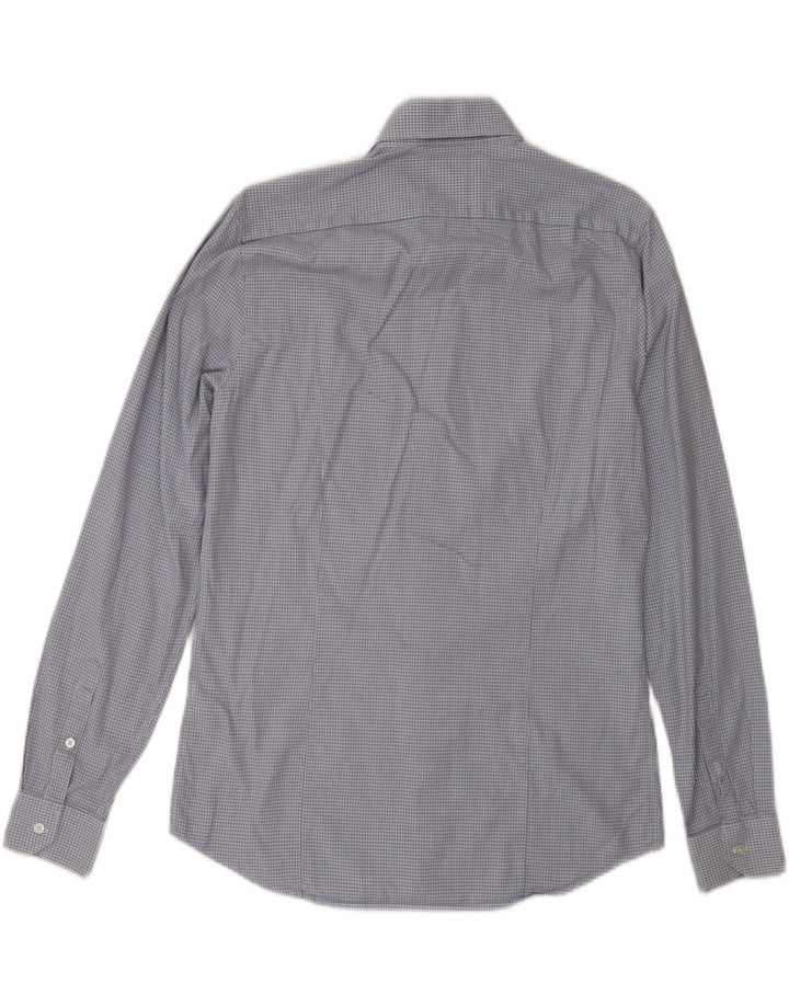 Reiss Chemise Slim Fit Homme Bleu Moyen Pied-de-Poule Coton