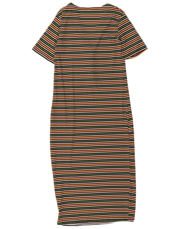 Zara Femme Trafaluc T-Shirt Robe UK 10 Petit Rayé Multicolore