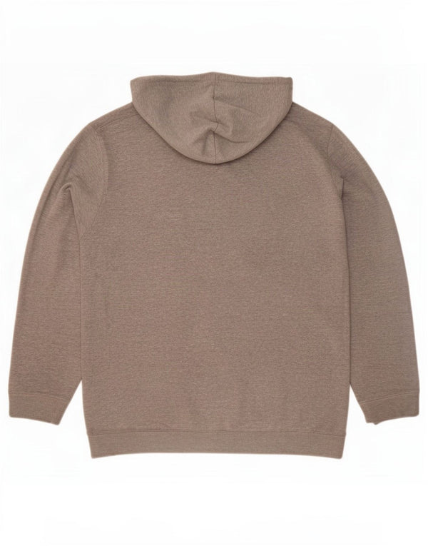 Kappa Pull à capuche graphique pour homme 2XL en coton moucheté gris