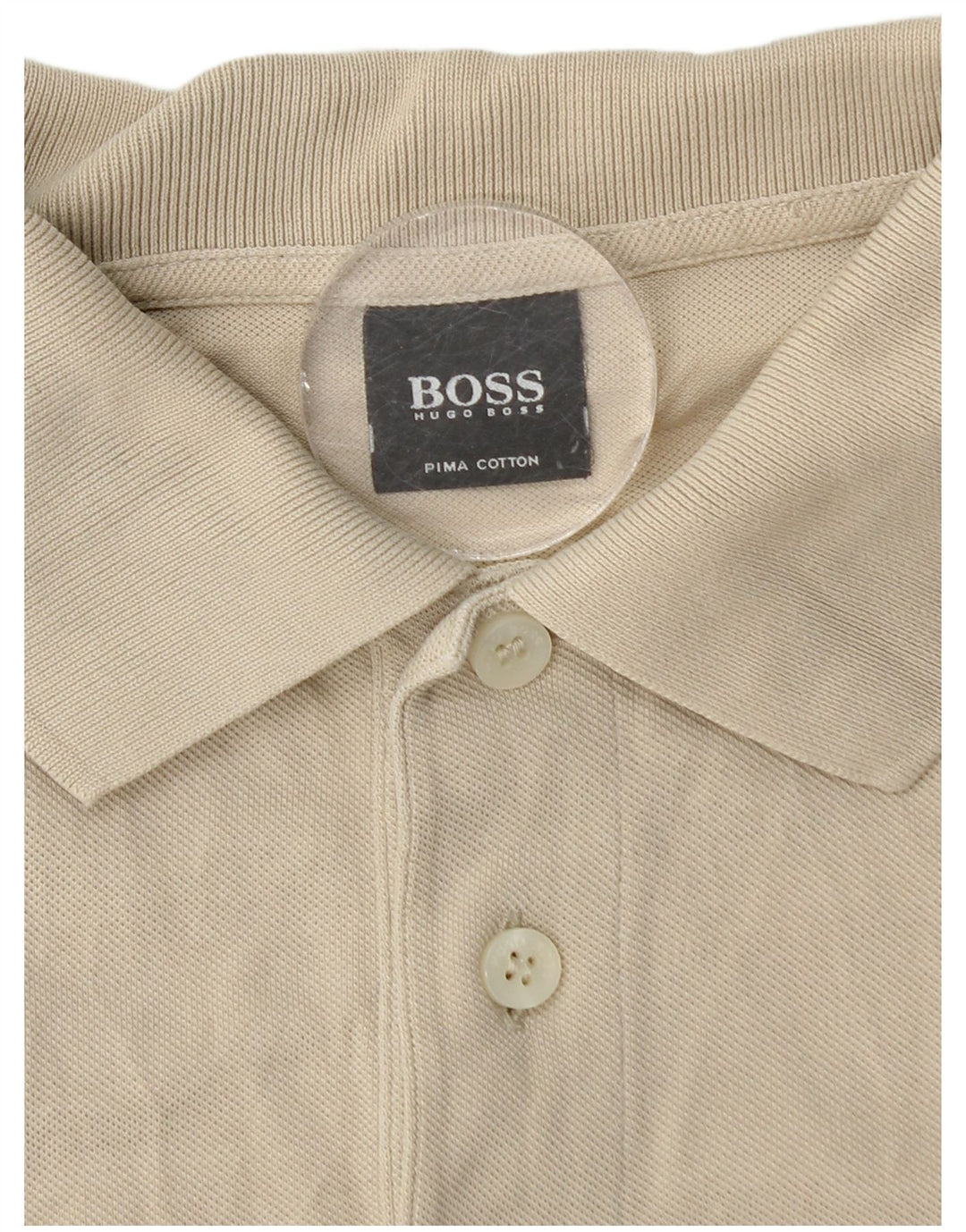 Hugo Boss Polo classique en coton beige moyen homme