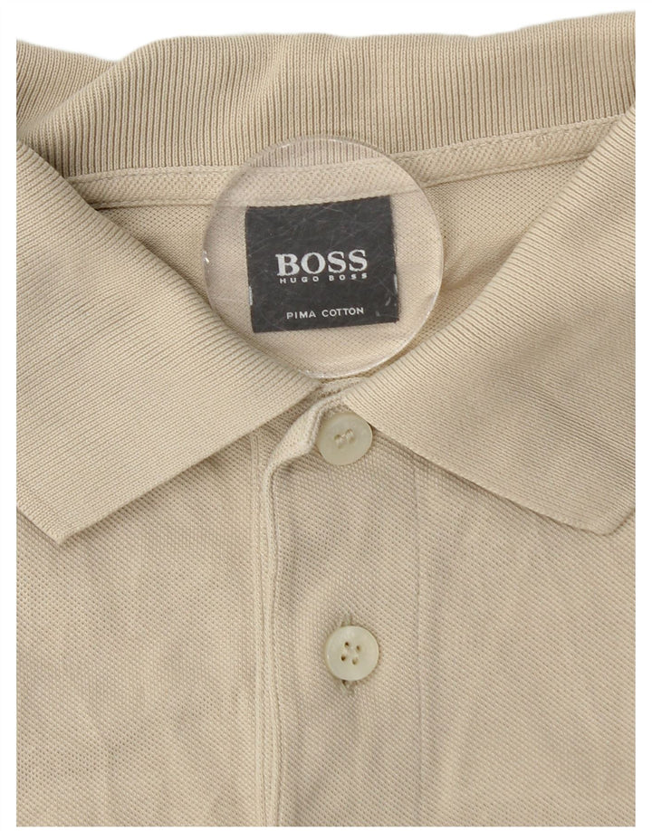 Hugo Boss Polo classique en coton beige moyen homme