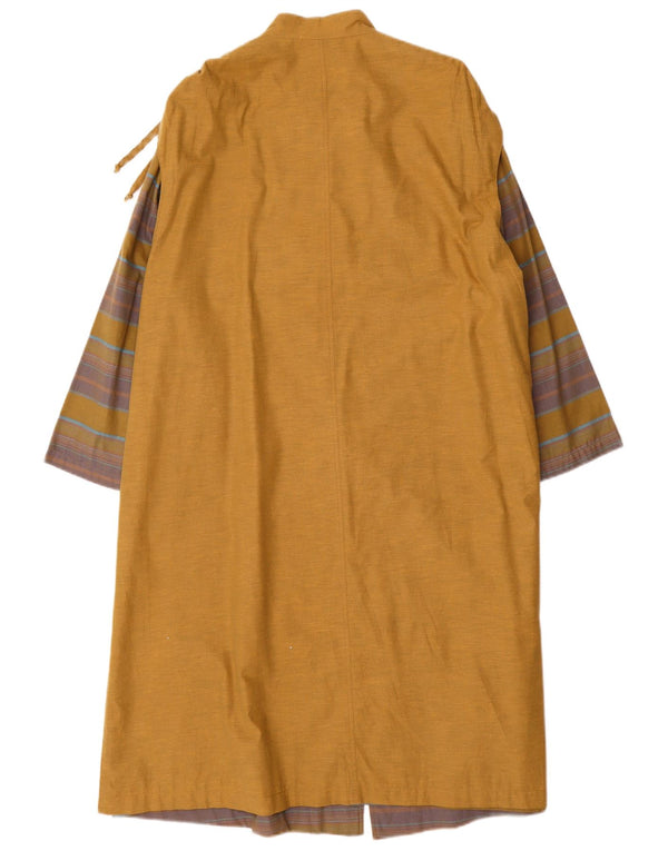 vintage Womens Overcoat UK 14 Grand Colorblock Jaune