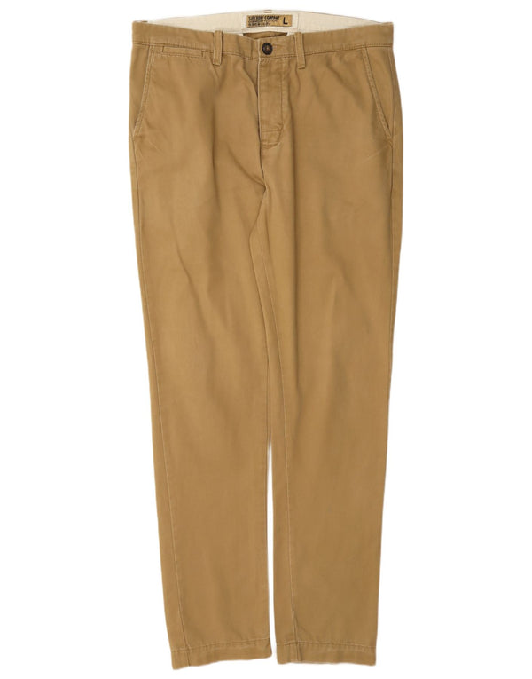 Superdry Pantalon Chino Slim Homme Large W36 L31 Coton Beige