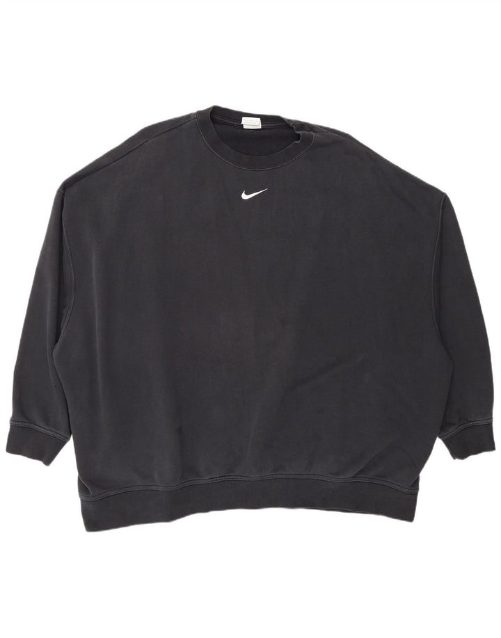 Nike Sweat-shirt surdimensionné pour femme UK 18 XL Coton noir