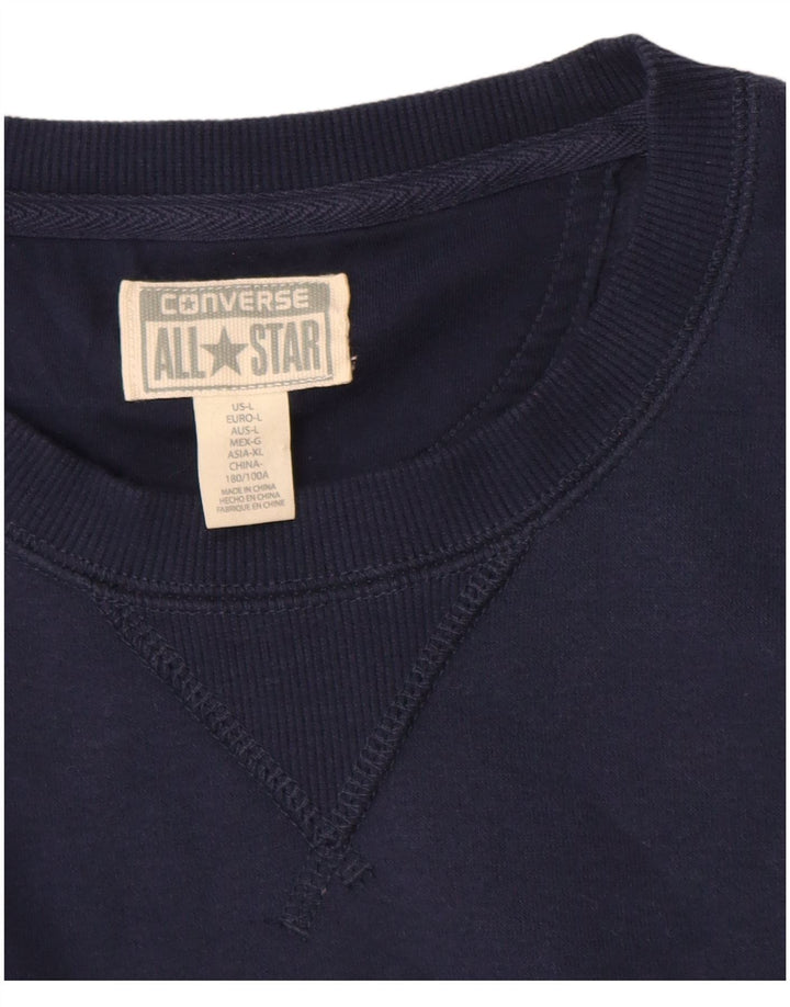 Converse Chuck Taylor Sweat-shirt pour homme Bleu marine Taille L