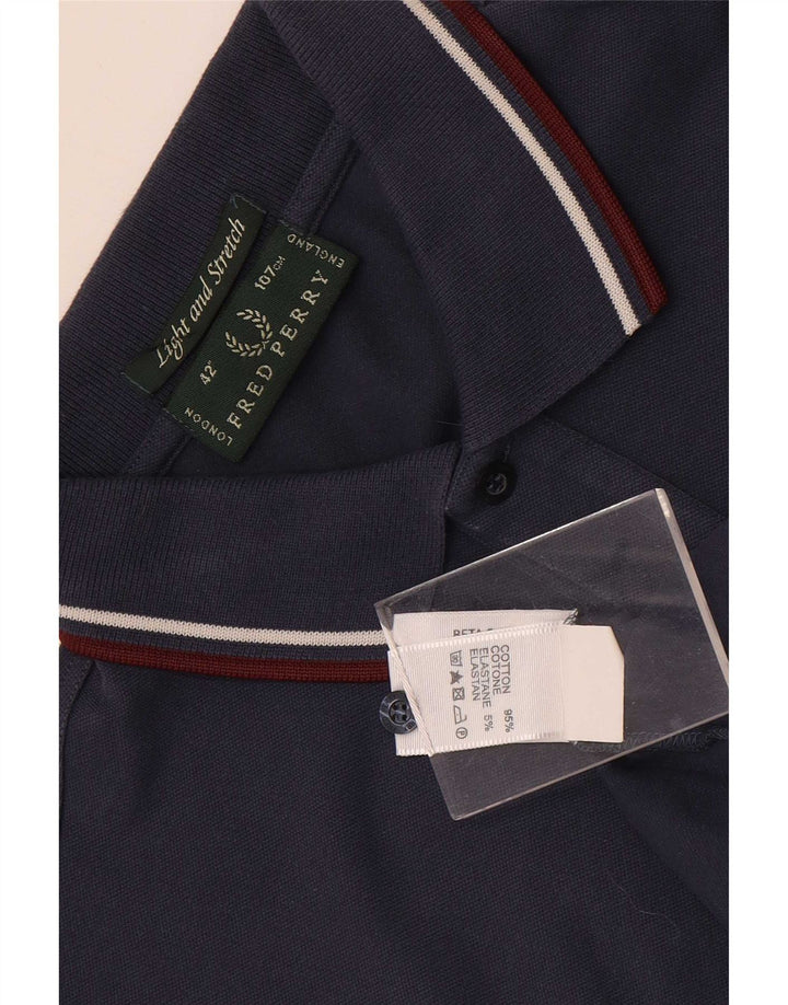 Fred Perry Polo Léger et Stretch Homme Bleu Marine Moyen Coton
