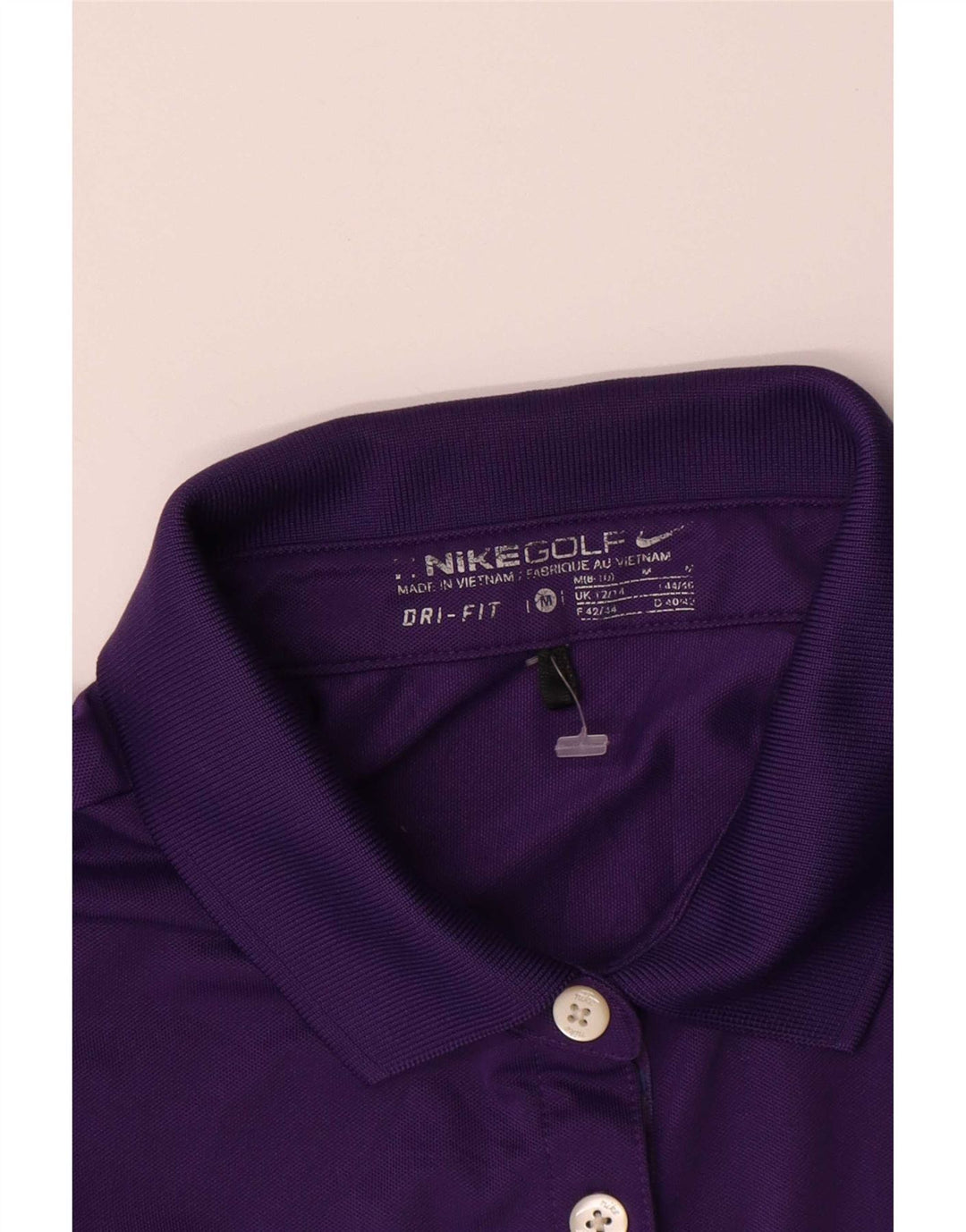 Nike Polo Dri Fit pour femme UK 12/14 Violet moyen Polyester