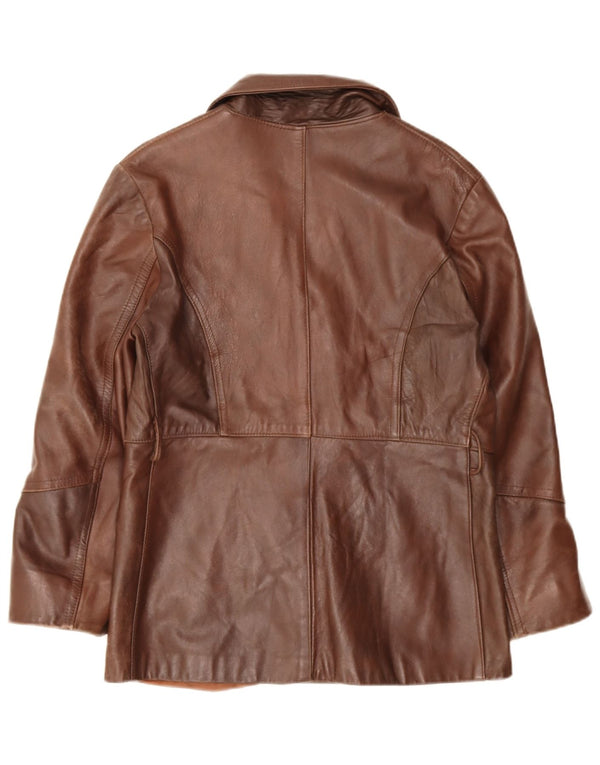 Veste pour femmes à double boutonnage Lavorazione Artigiana UK 16 Large Marron