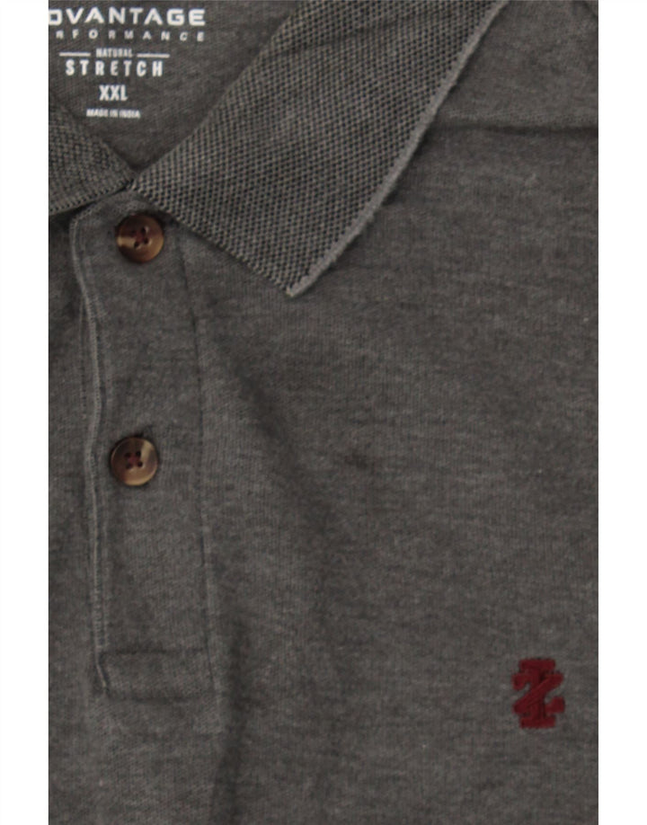 IZOD Mens Polo Shirt 2XL Grey Cotton Vintage Izod and Second-Hand Izod from Messina Hembry 