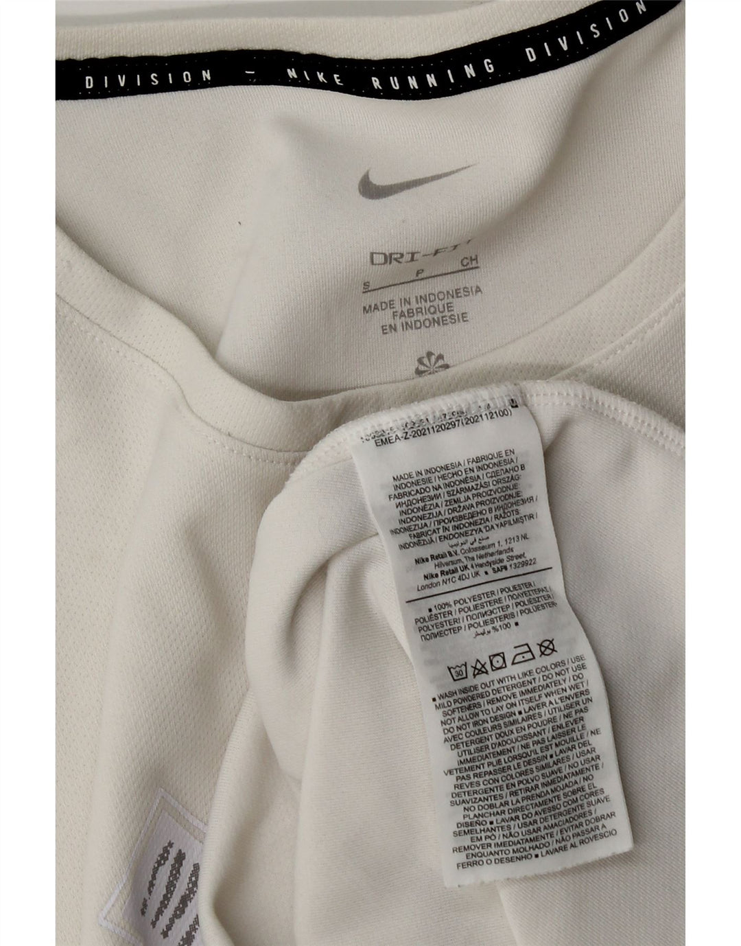 Nike Hommes Dri Fit Graphic T-Shirt Haut Petit Blanc Polyester