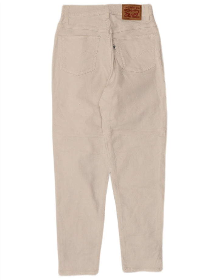 Levi's Jean Mom Cropped Femme W24 L24 Blanc Cassé Coton